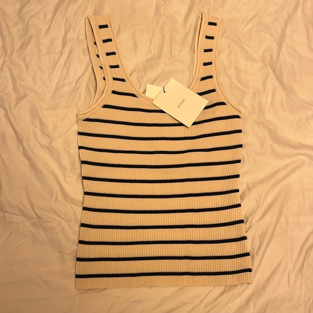 NWT dissh stripe knit tank top